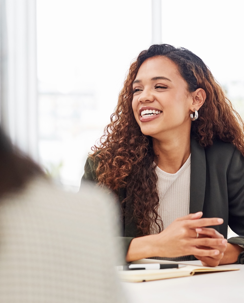 Woman in office
