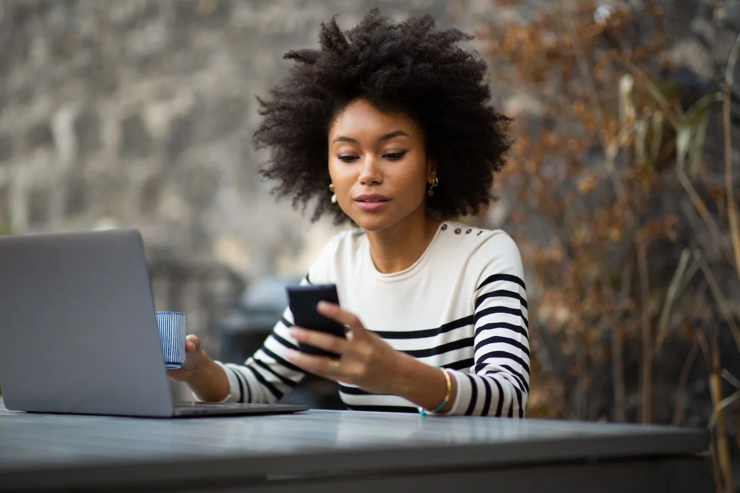woman on phone