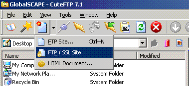 FTP connect with CuteFTP Client